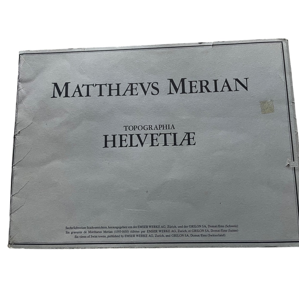 Matthäus Merian –SwitzerlandEngravings Topographia‎ Helvetiae Set of 6